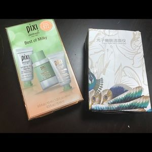 Generic “Foreo” type cleansing brush & Pixi skin care set